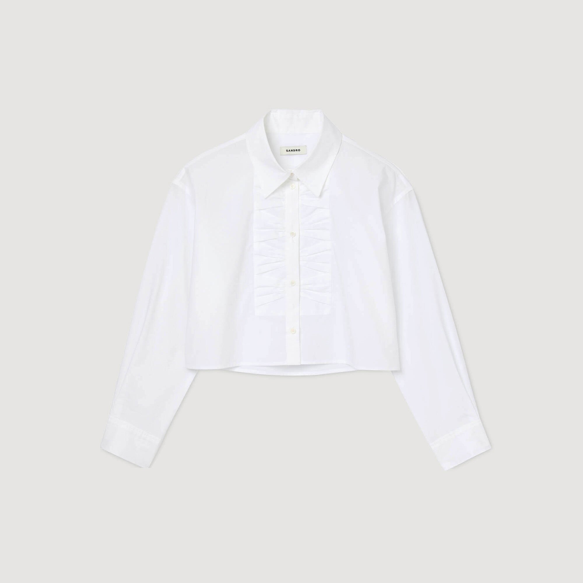Cropped shirt with bow details