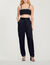 Satin trousers with embellished detail