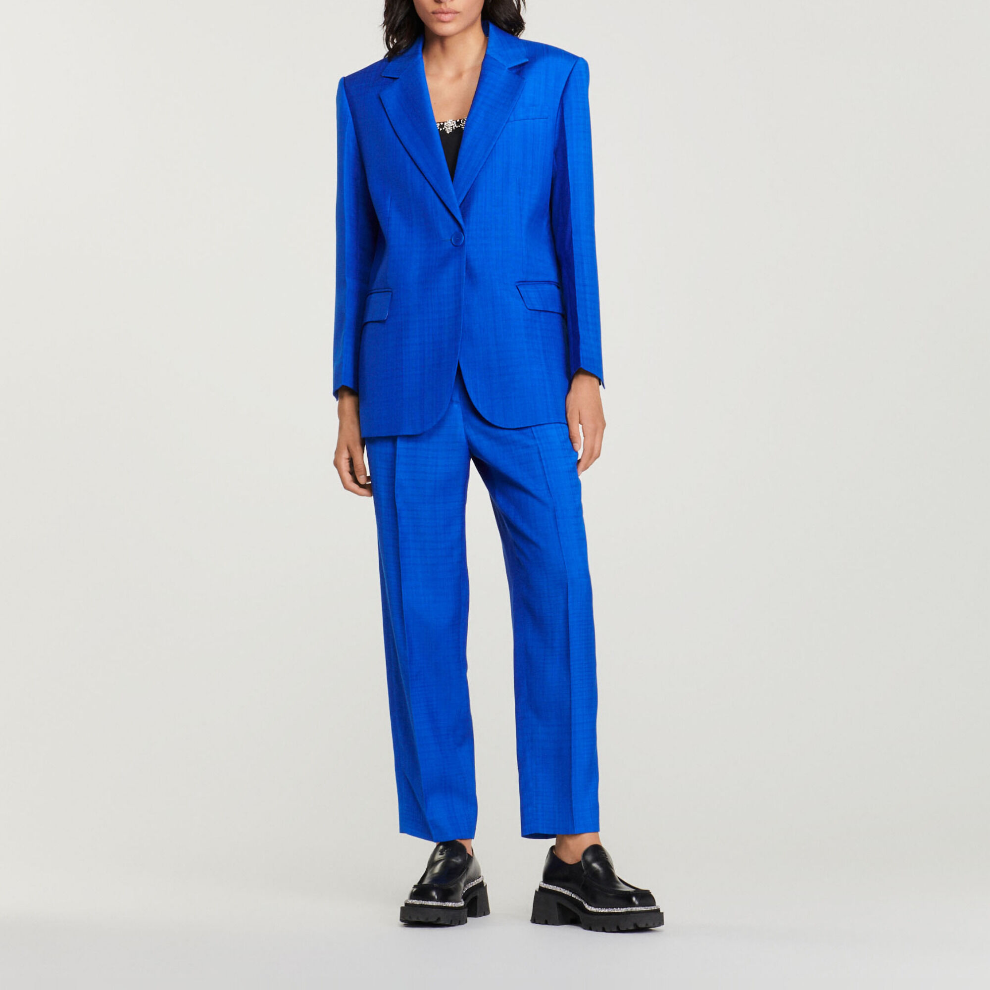 Sandro blue jacket cheap