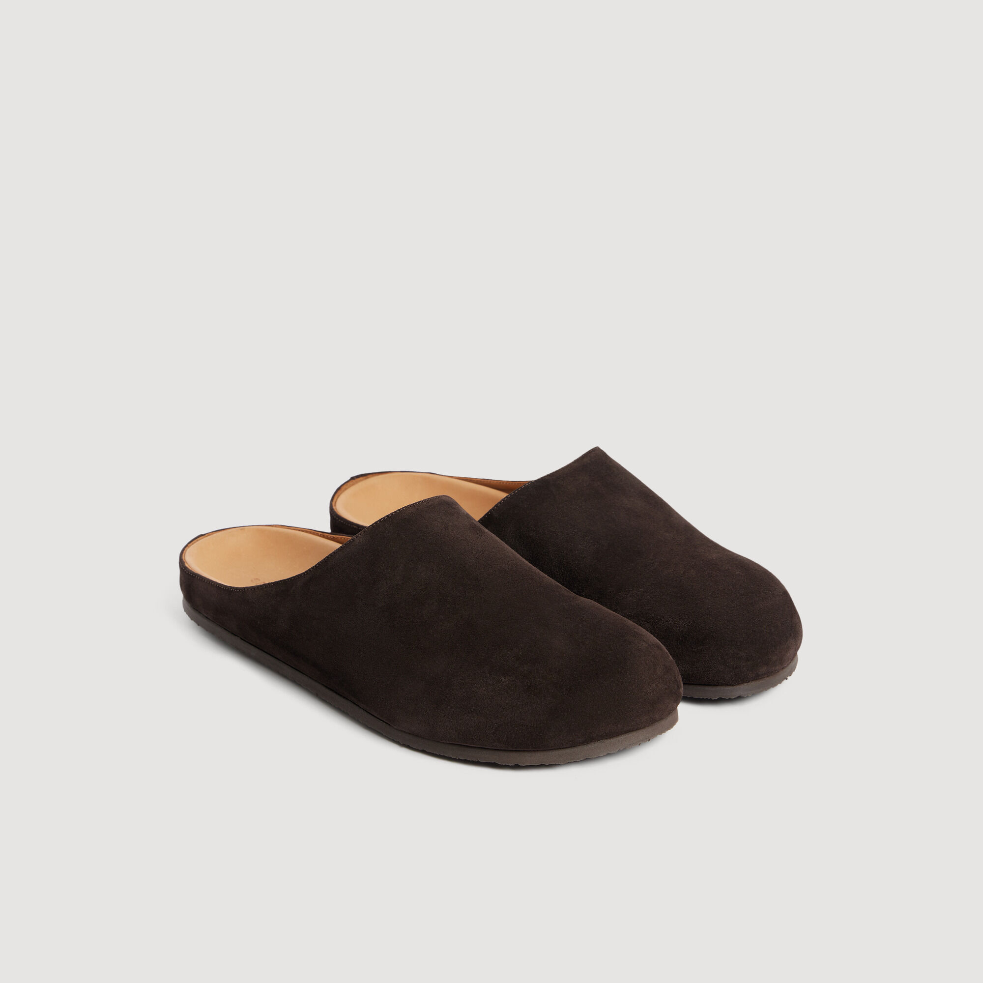 Split leather mules
