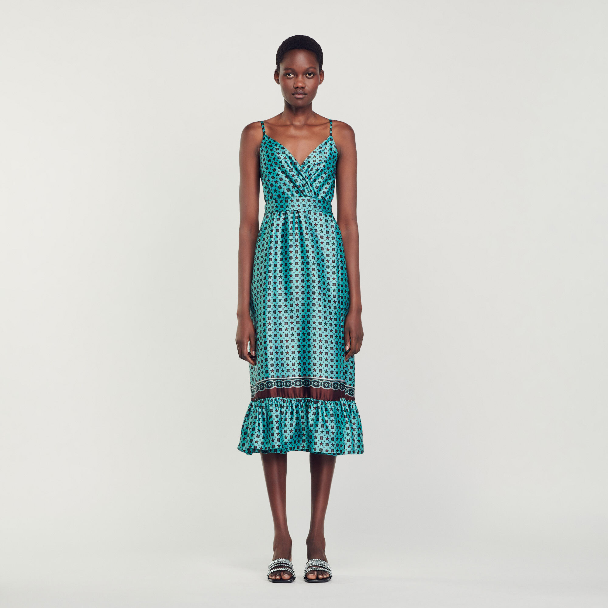 Sandro printed sales midi dress