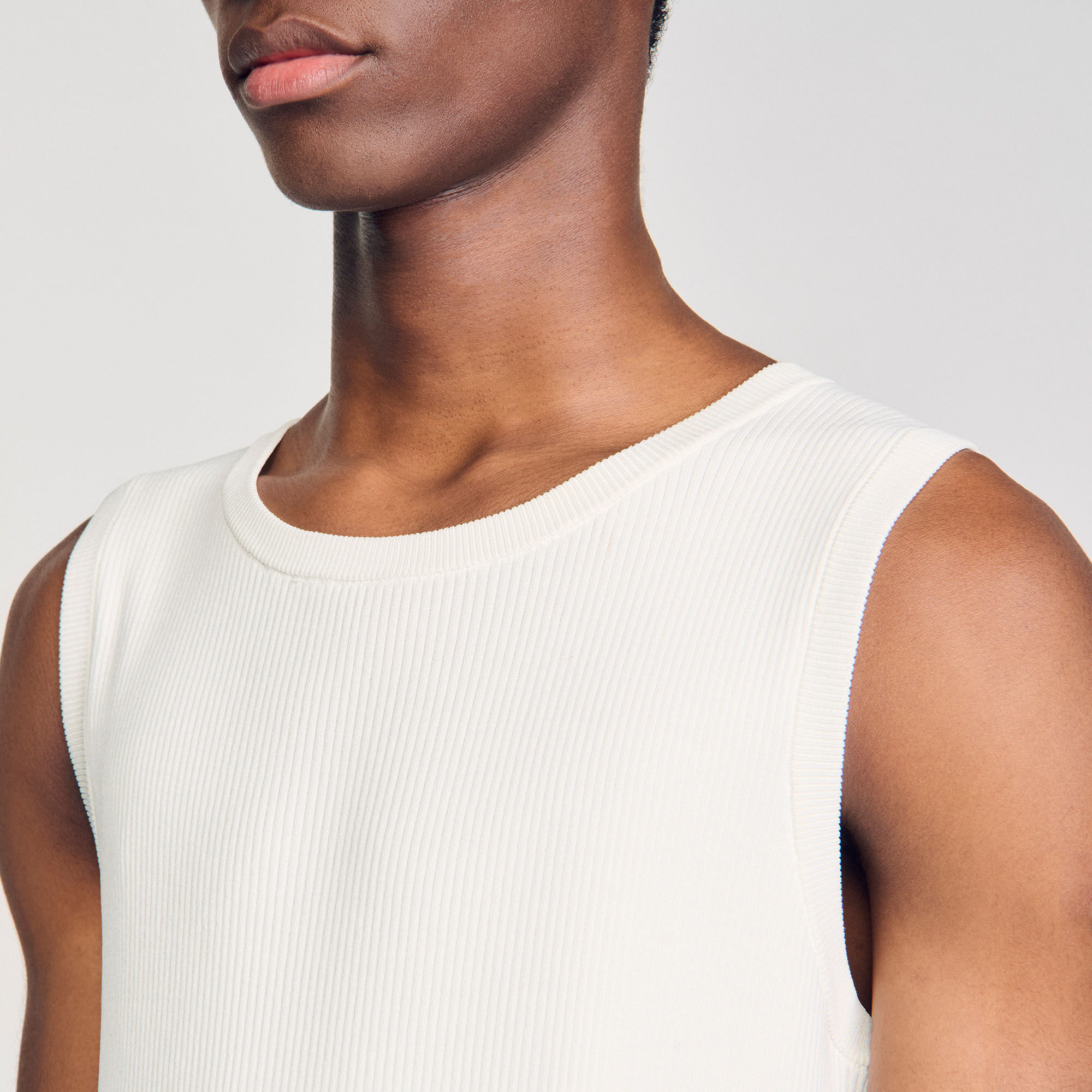Rib knit vest top