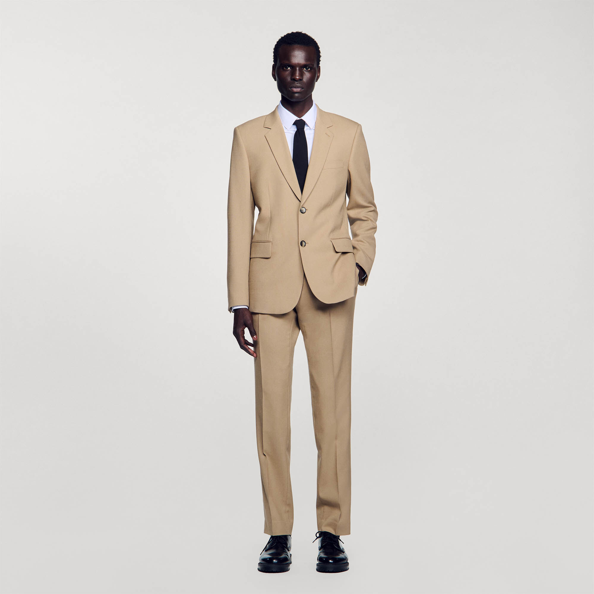 Beige mens blazer top