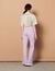 Printed patchwork cropped shirt