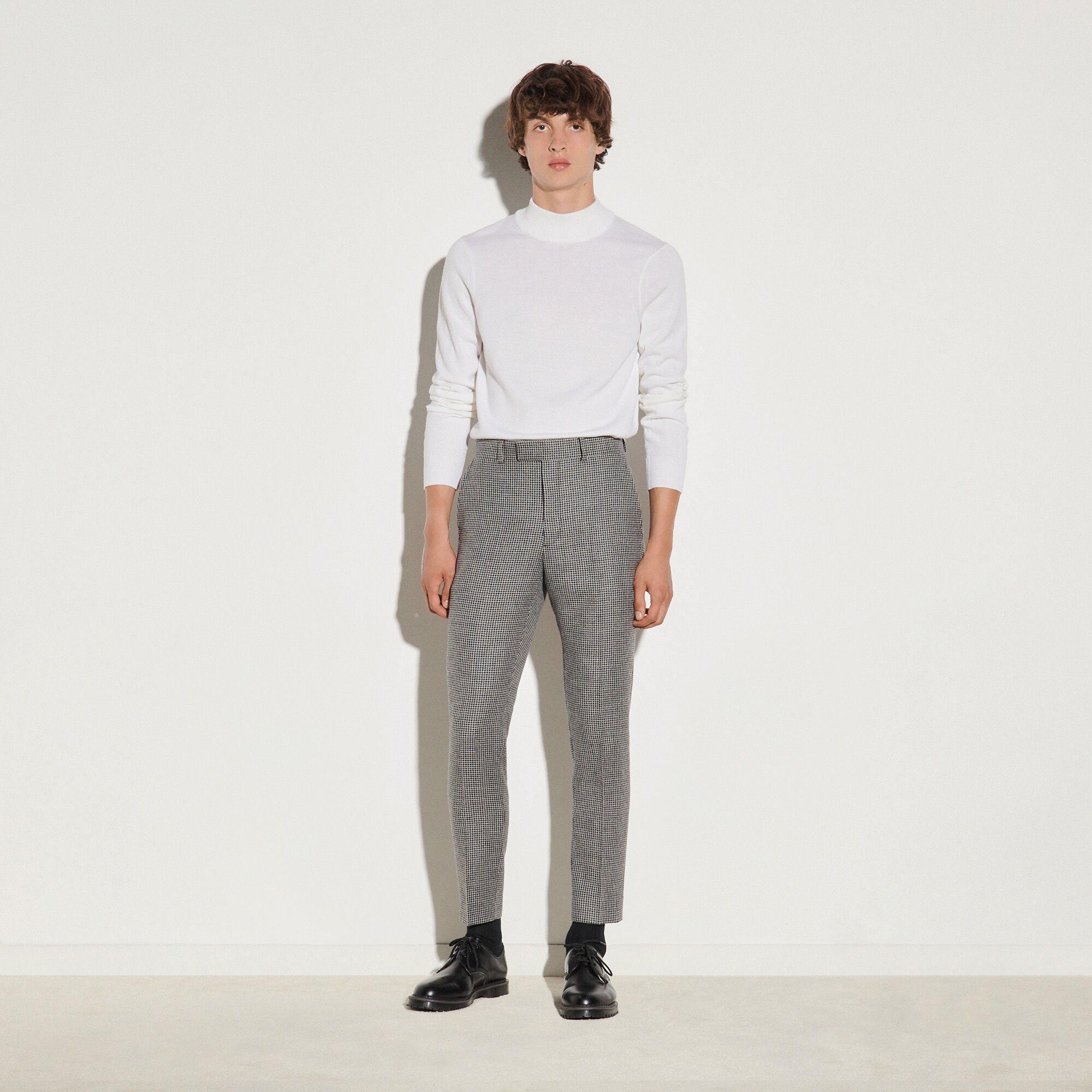Houndstooth suit trousers