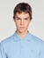 Cotton polo shirt with leather logo