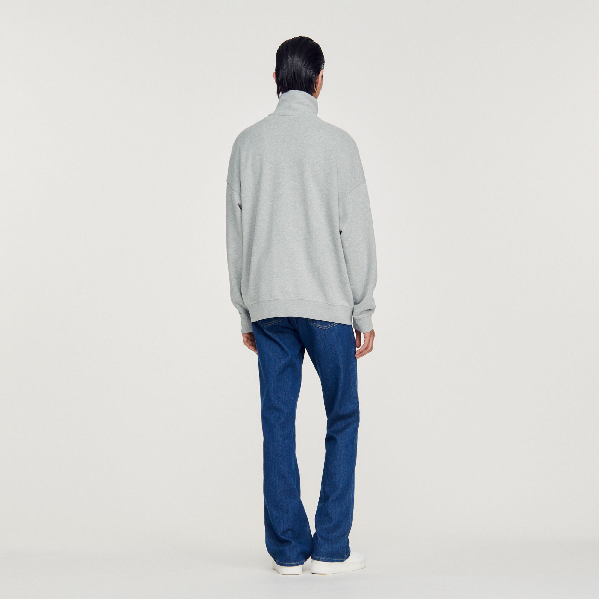 Oversized trucker-style sweatshirt