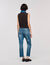 Knit and denim jumper