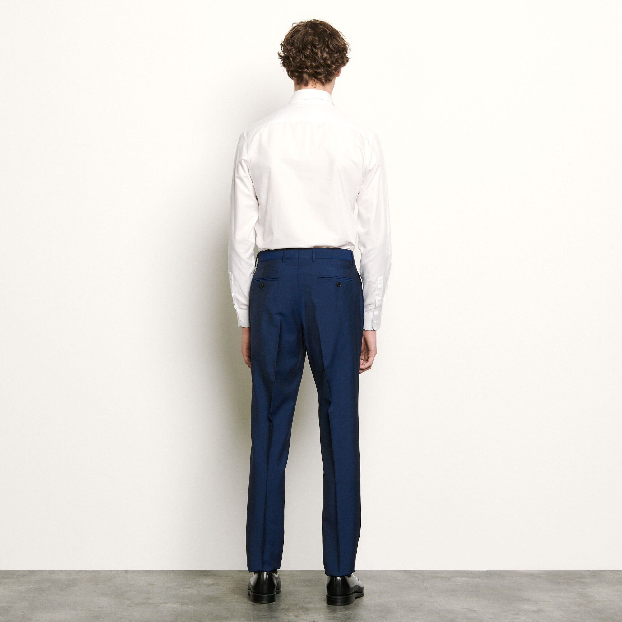 Wool and mohair suit trousers