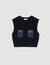 Knit and denim top