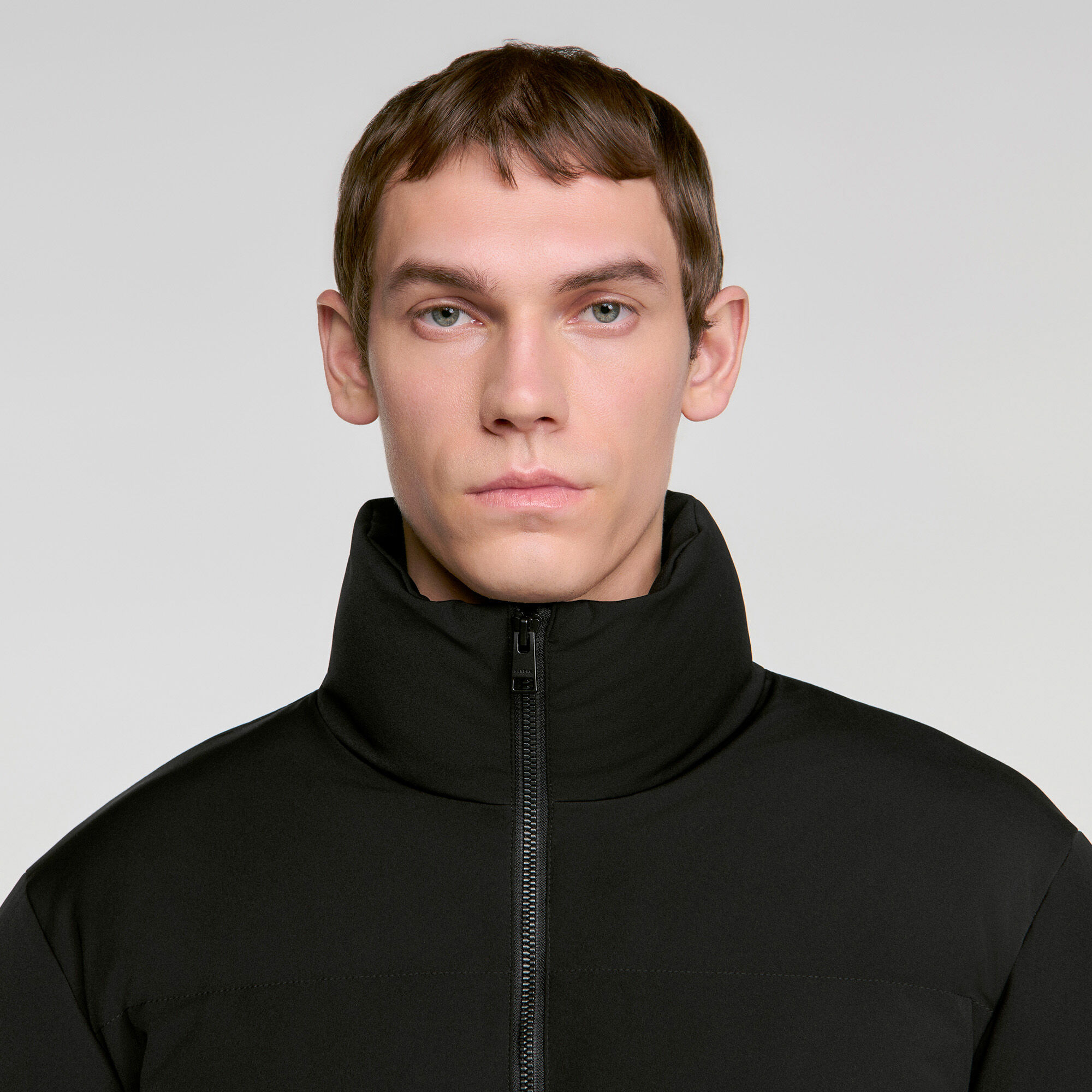 Zip-up tech fabric puffer jacket - Men | Sandro