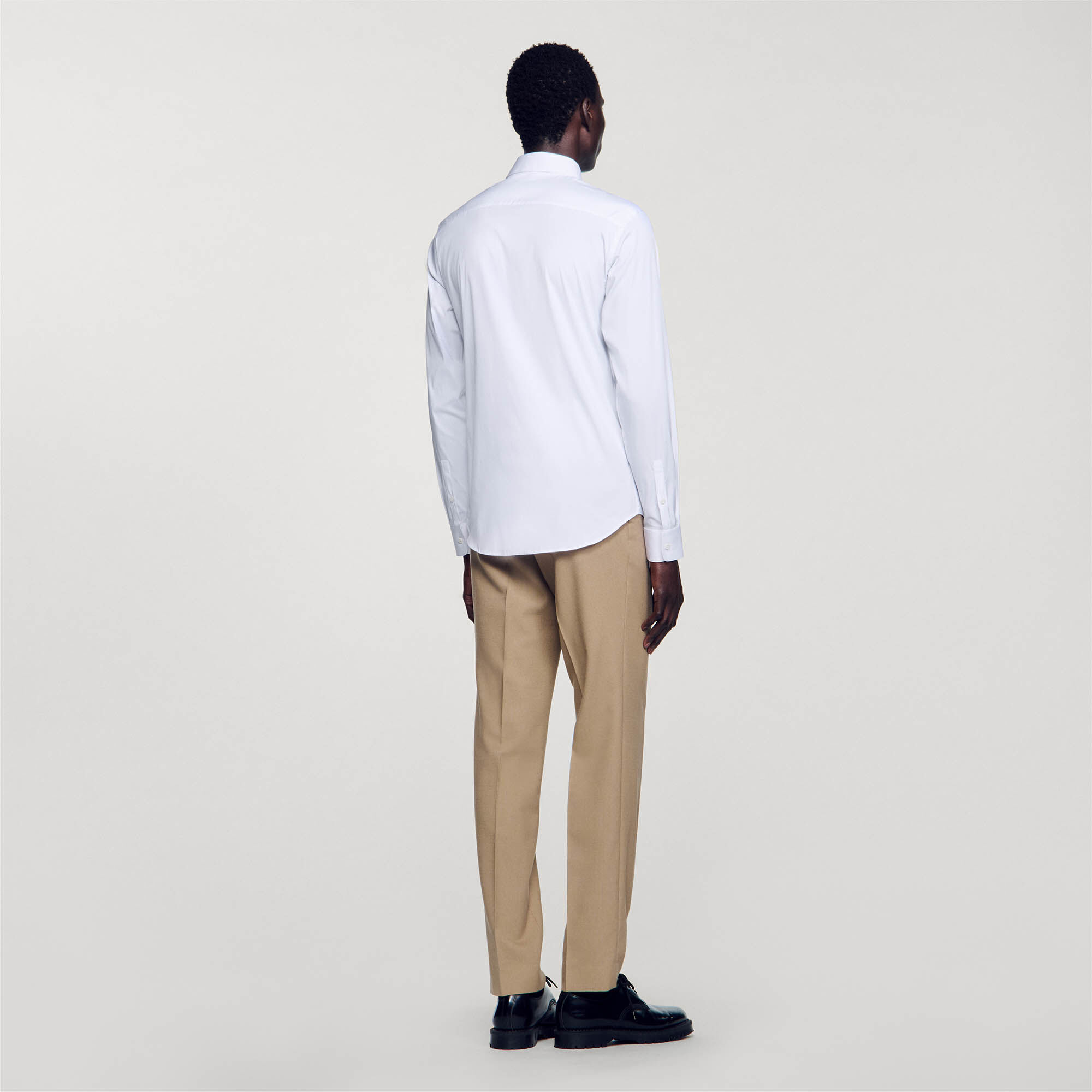Fitted stretch cotton shirt