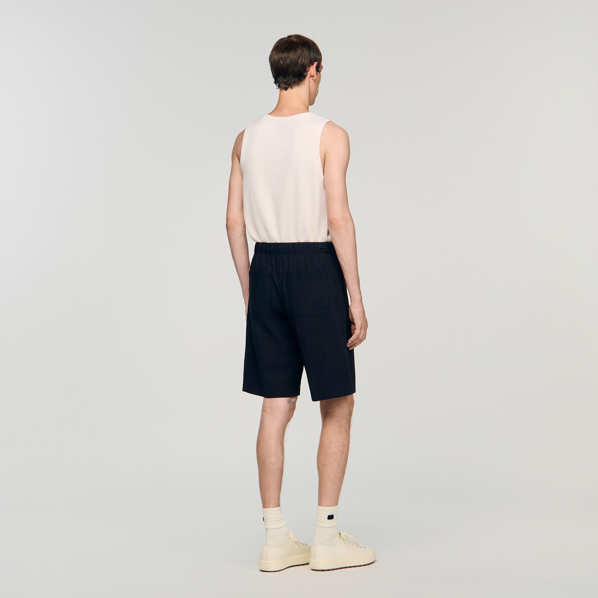 Elasticated waist cotton shorts