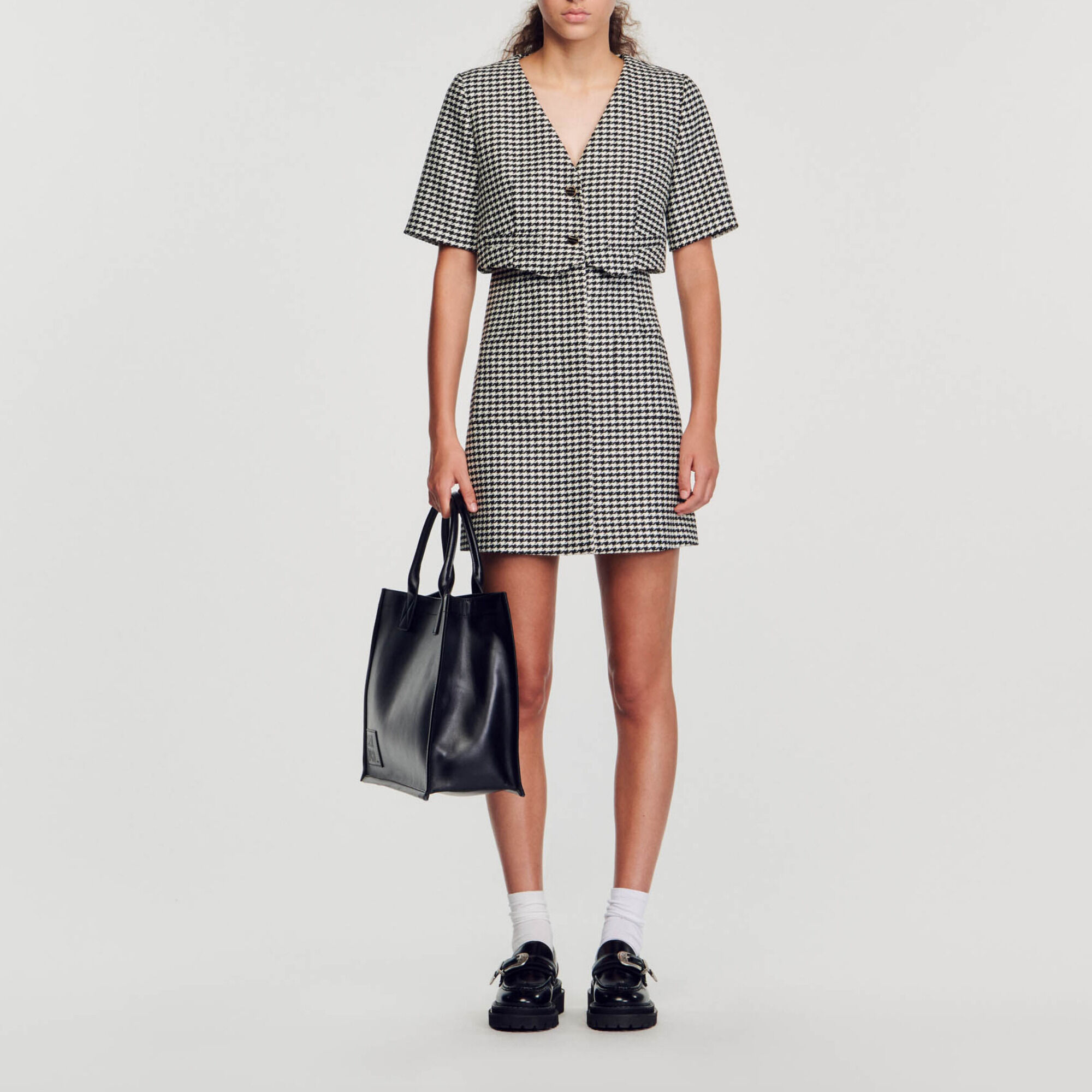 Sandro black and white dress sales