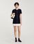 Short knit dress with ruffle