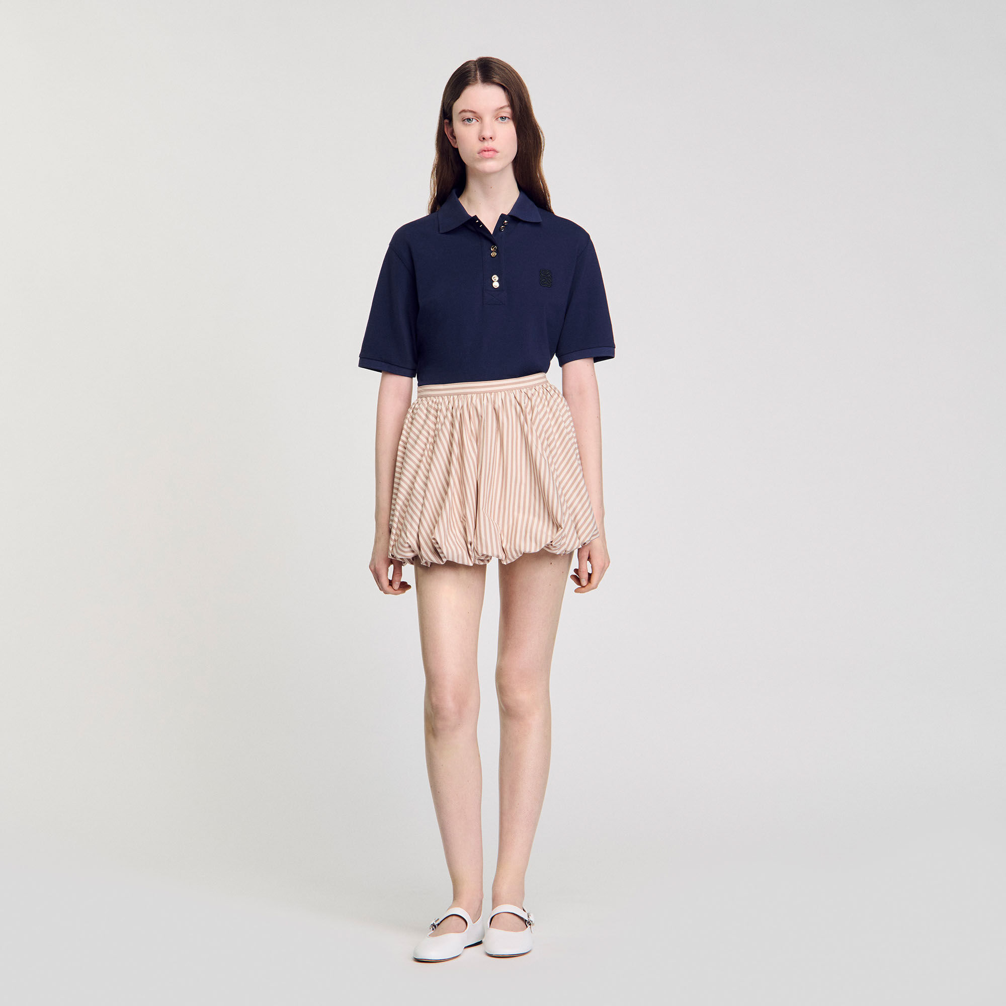 Striped bubble skirt