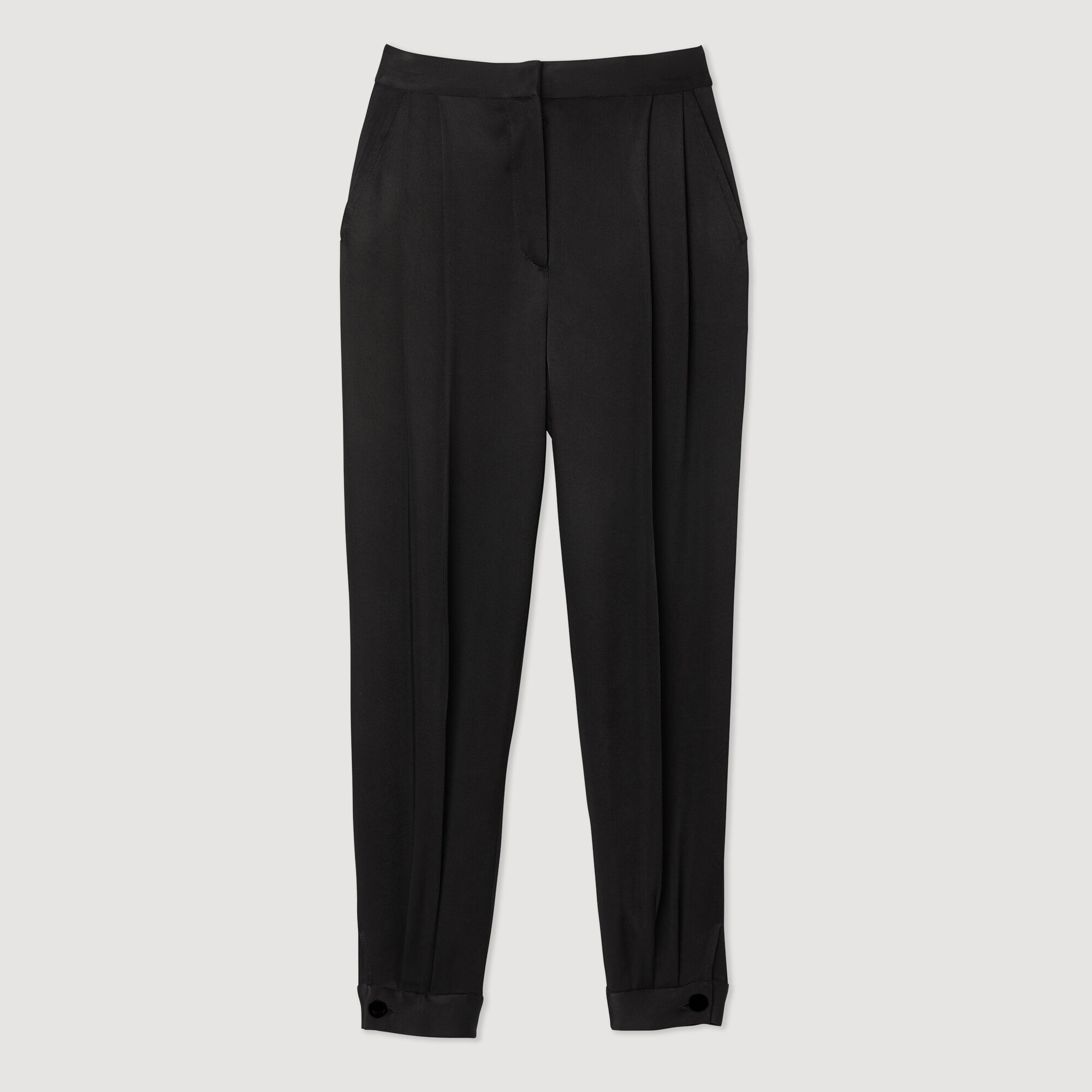 Satin trousers with embellished detail