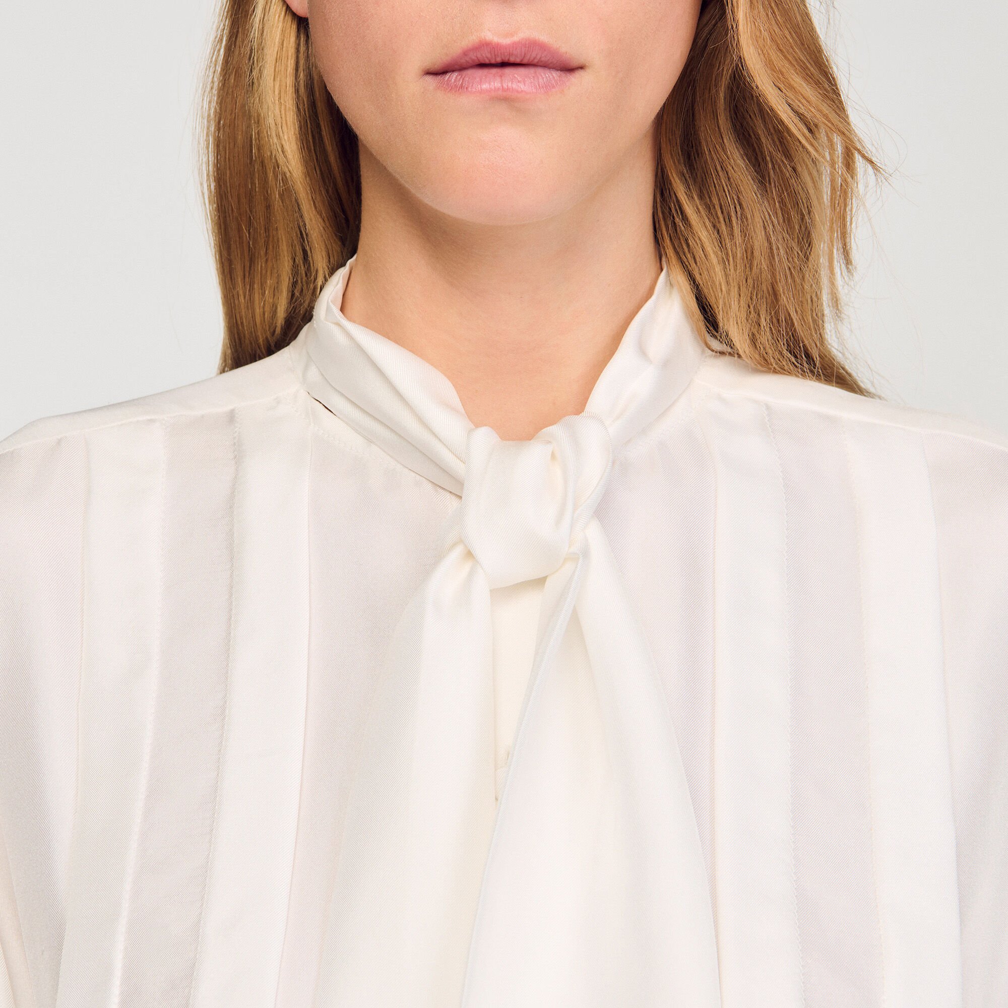 Silk lavallière shirt