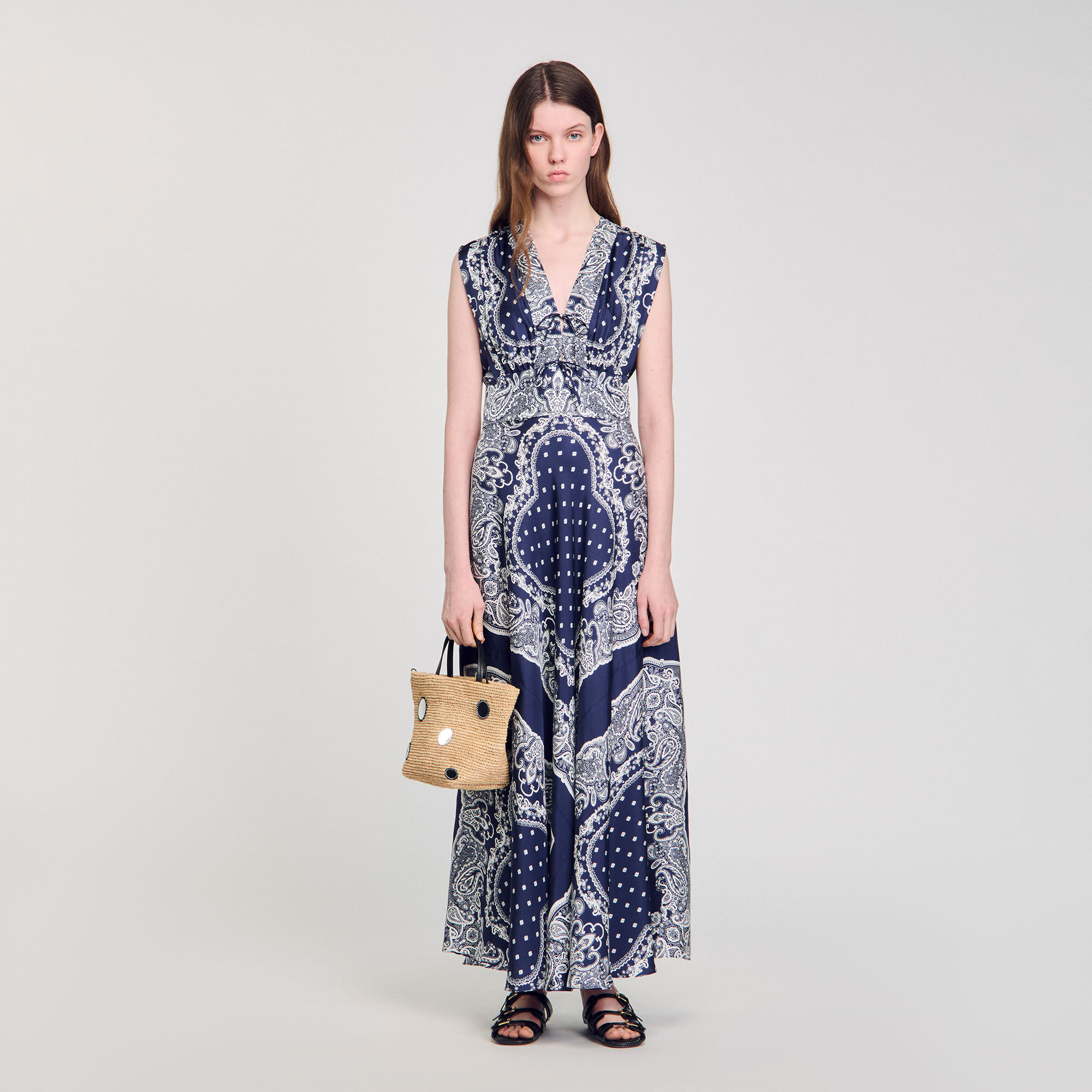 Bandana-print maxi dress