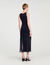 Fringed knit maxi dress