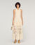 Floral cotton guipure maxi dress