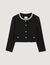 Jacket with beaded collar