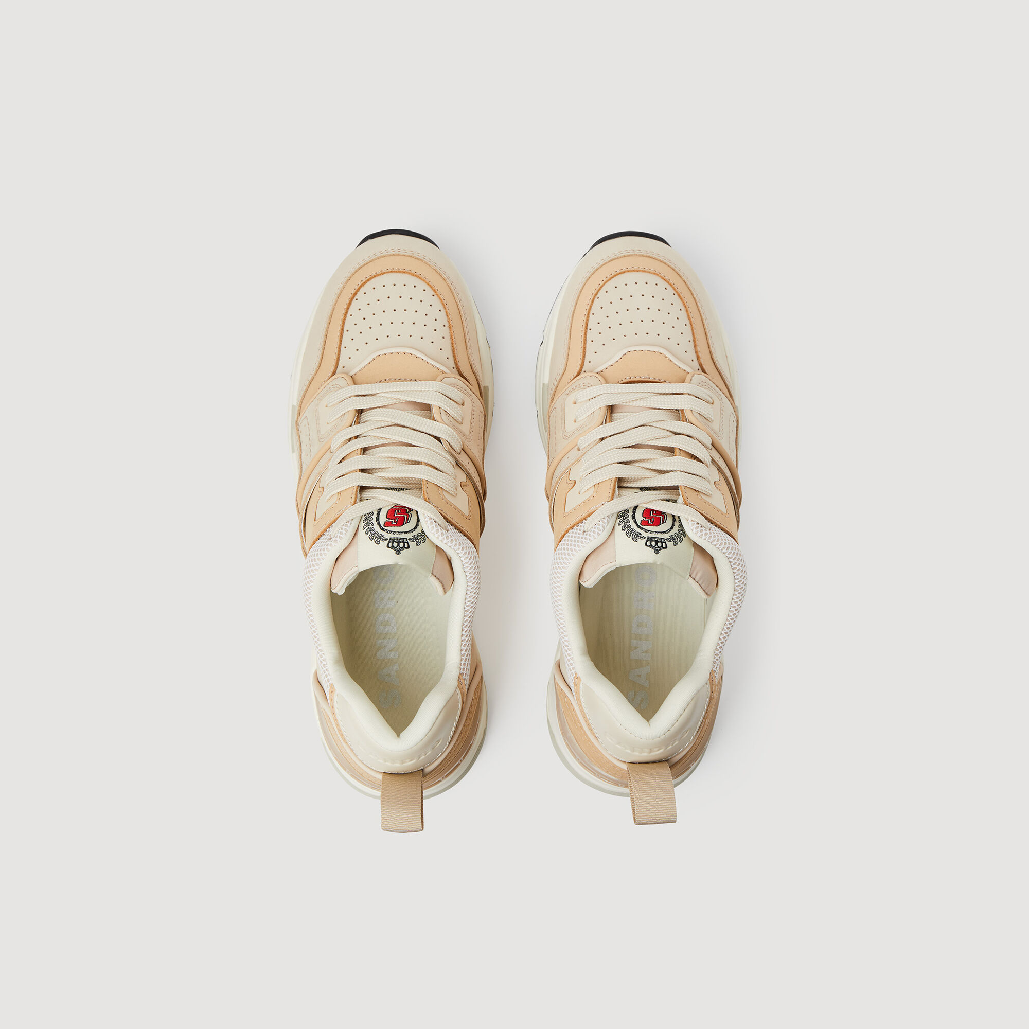 Mixed-material trainers