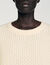 Honeycomb stitch wool jumper