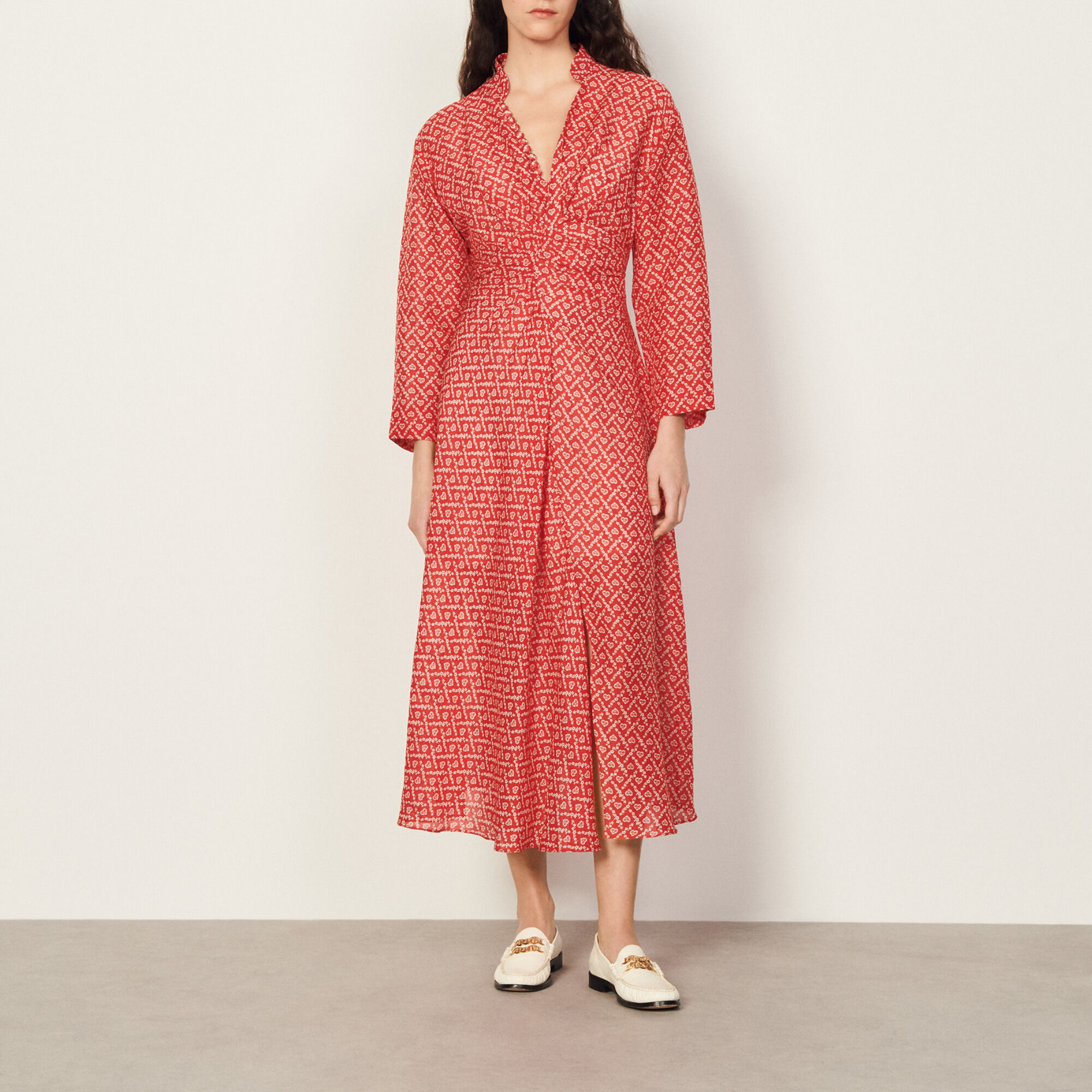 Long printed dress