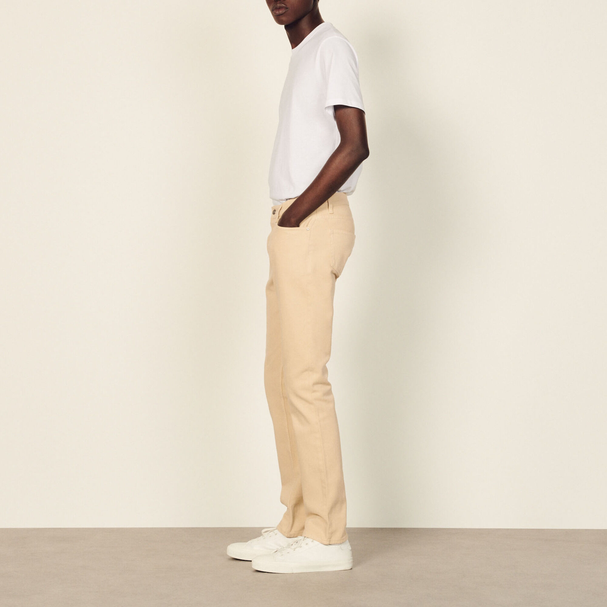 Slim-fit cotton jeans