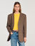 Oversized checked jacket