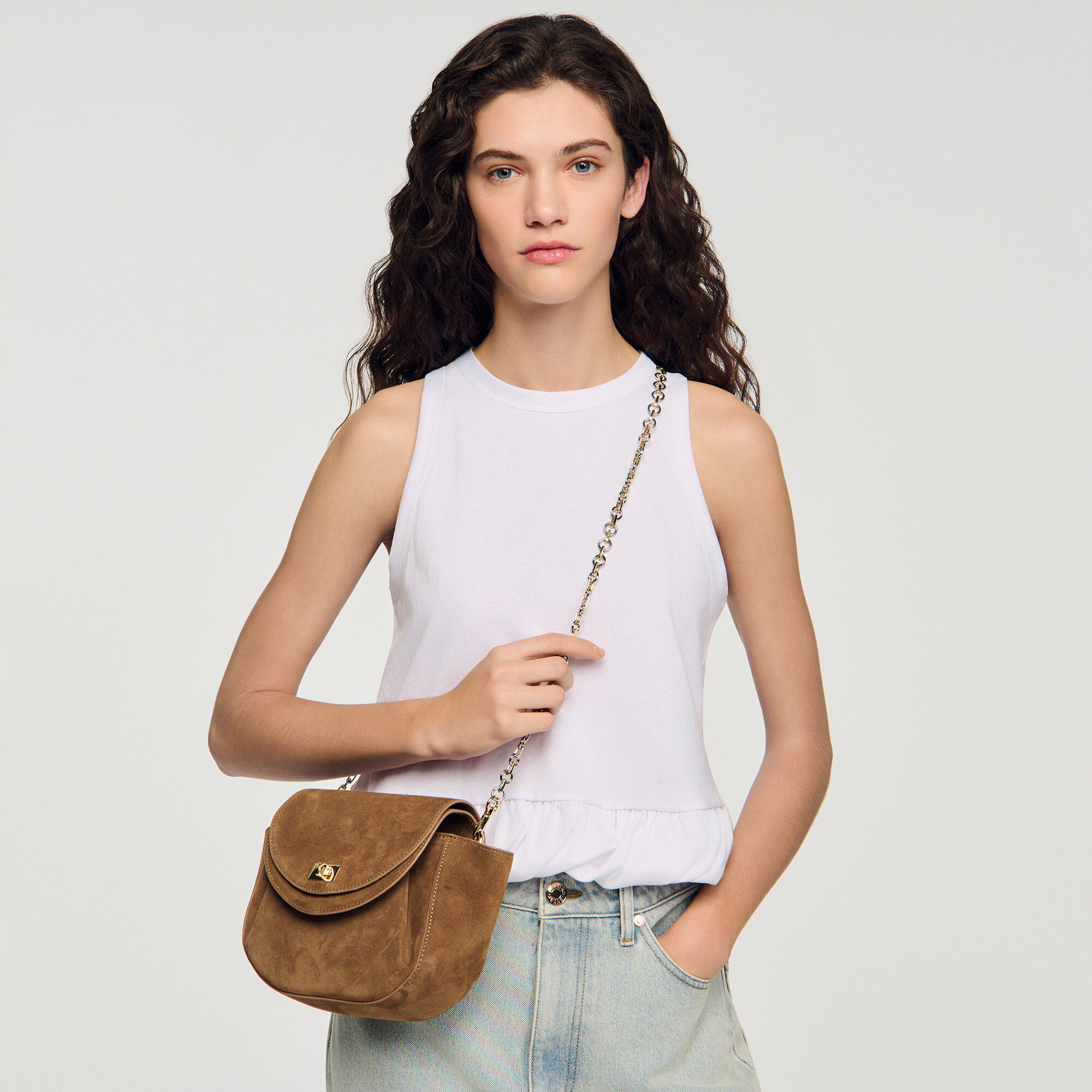 LE BAMBOLONI suede bag