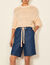 Wide chambray Bermuda shorts