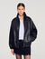 Oversized leather jacket