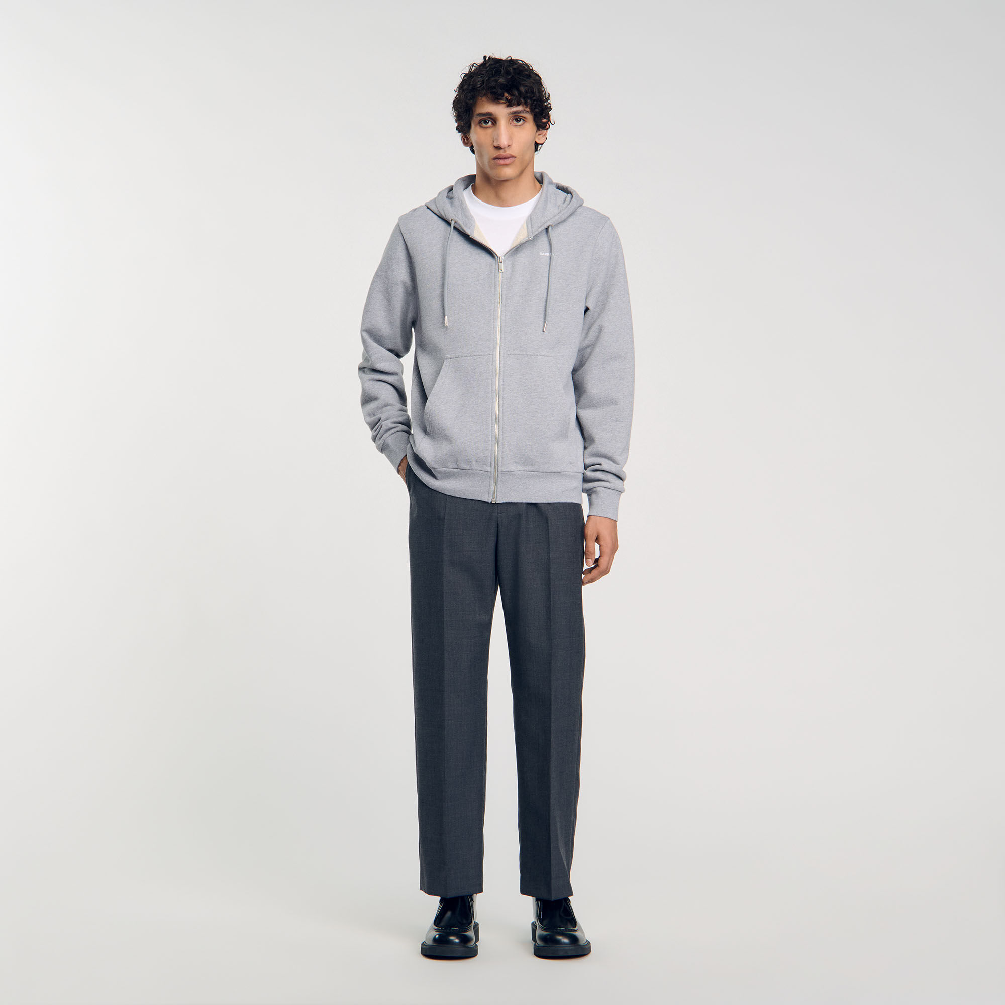 Men s embroidered organic cotton hoodie