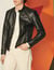 Leather biker jacket