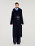 Long wool and leather coat