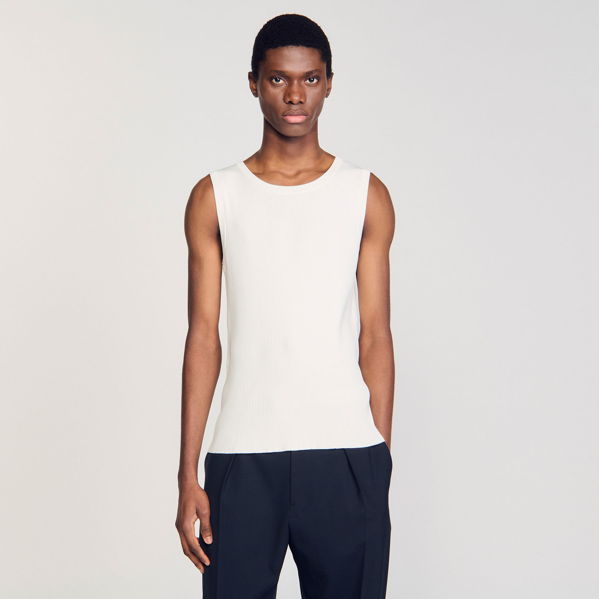 Rib knit vest top