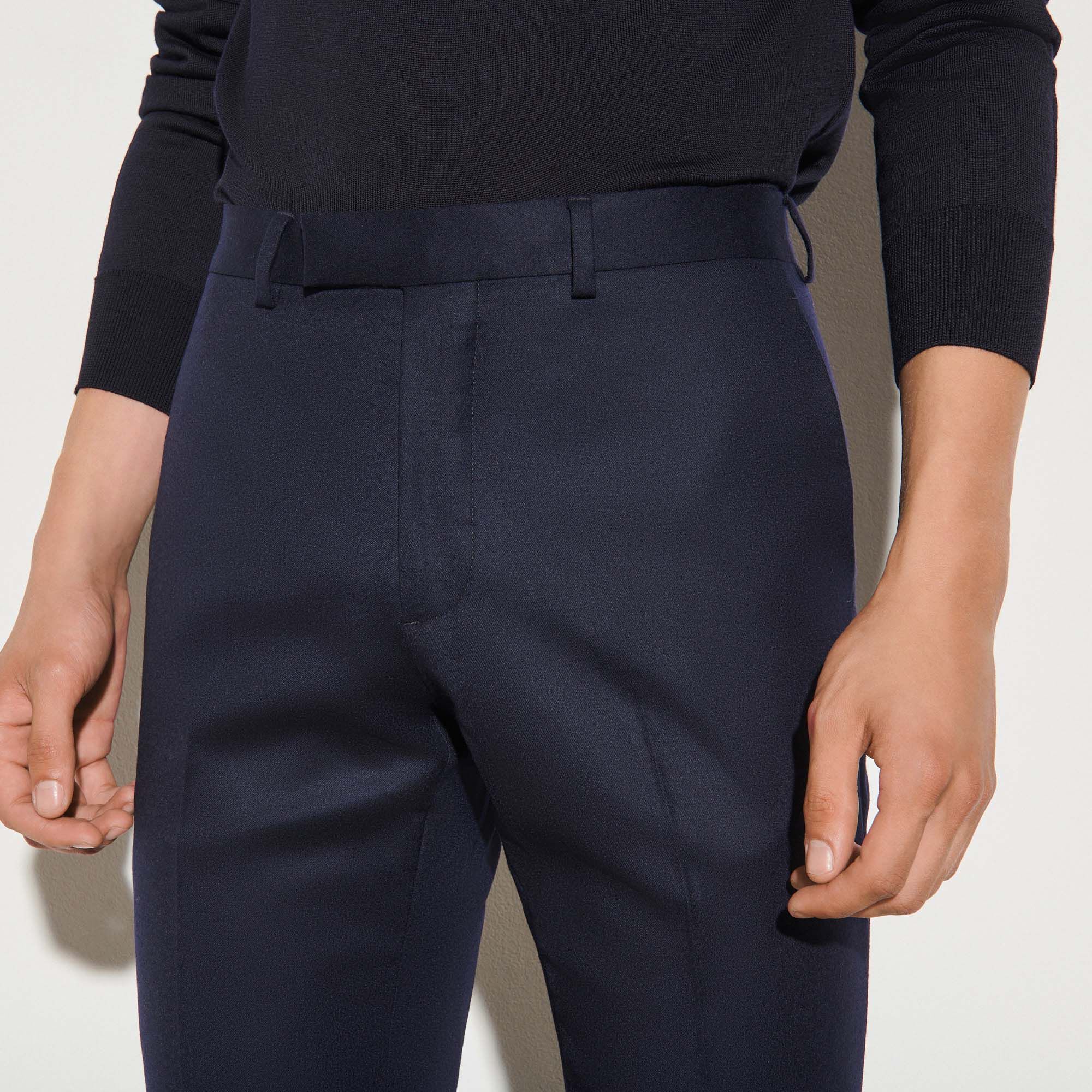Flannel suit trousers