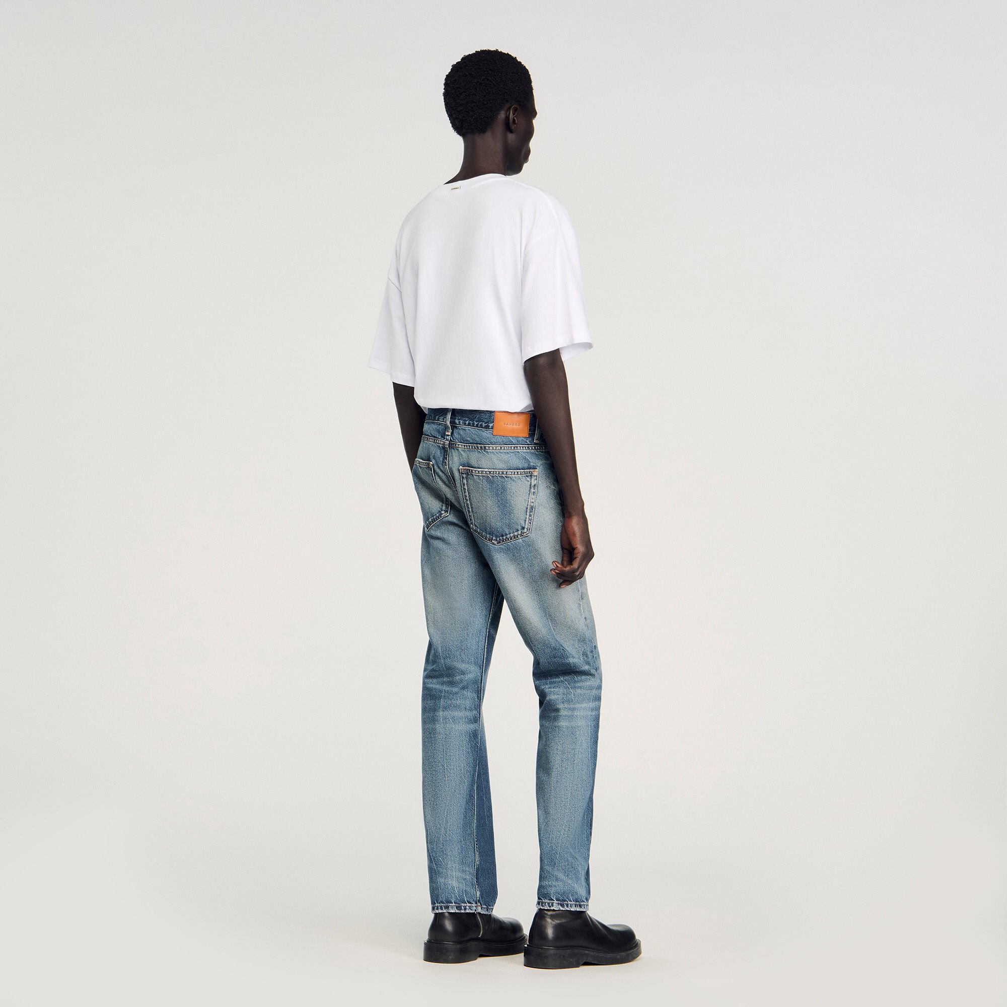 Regular faded jeans