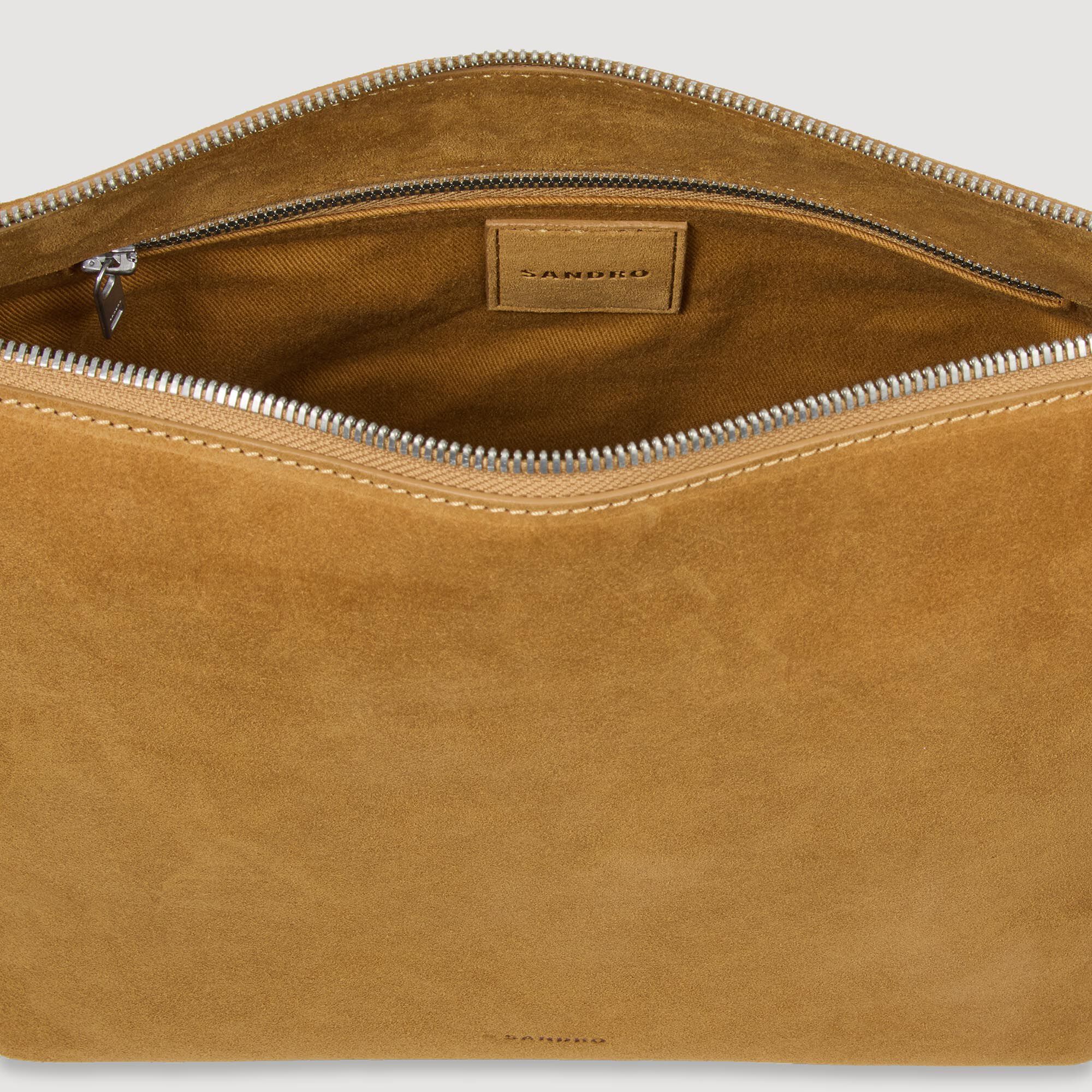Suede hobo bag
