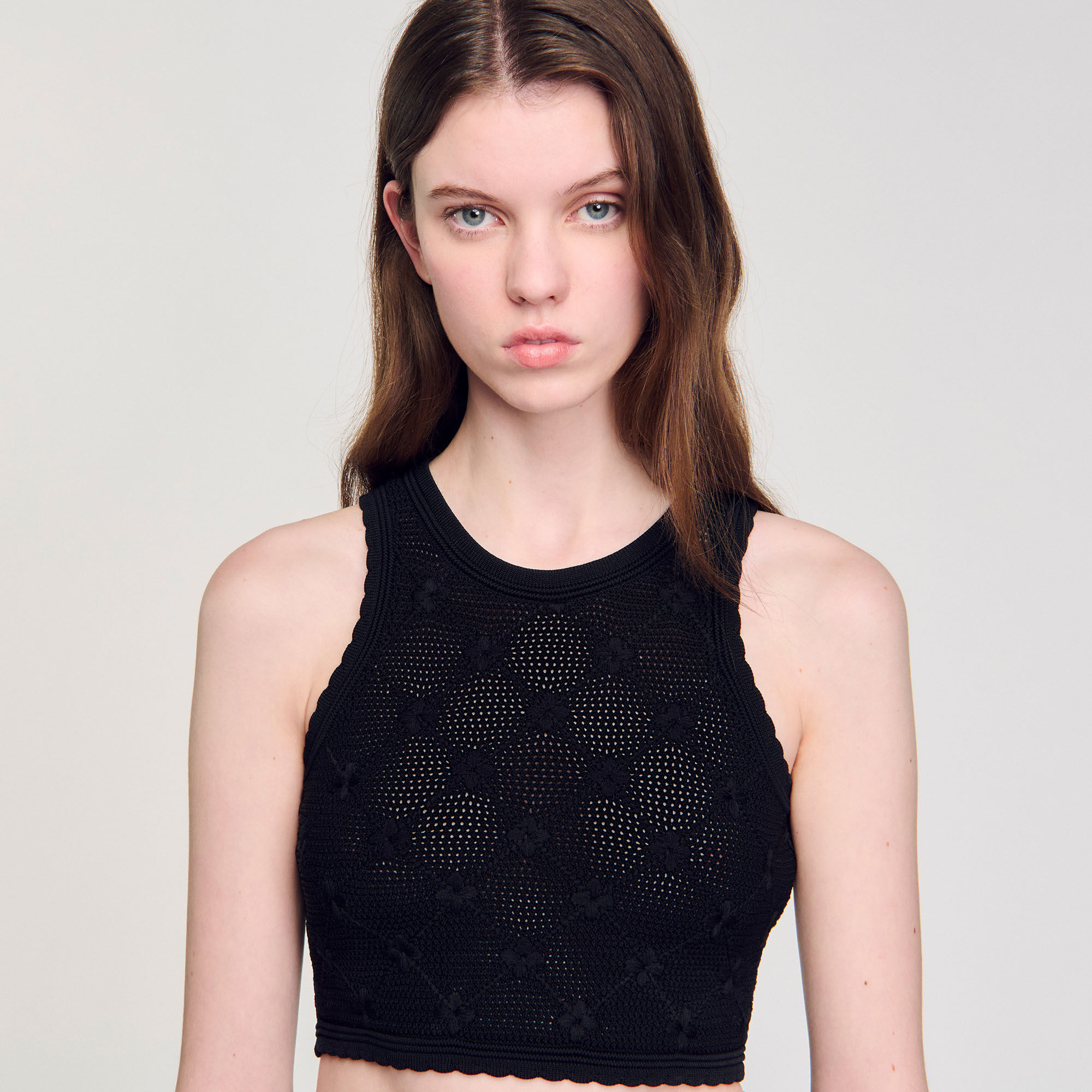 Decorative knit top