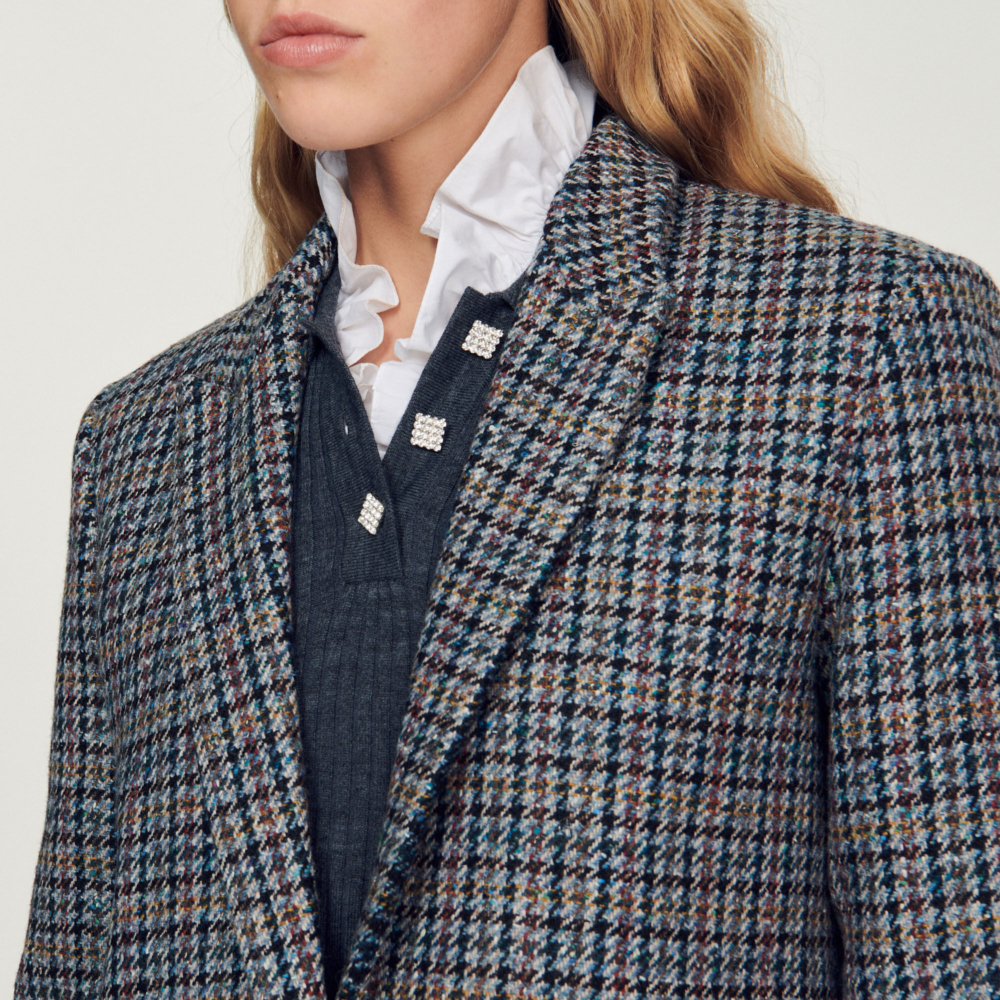 Checked tailored jacket