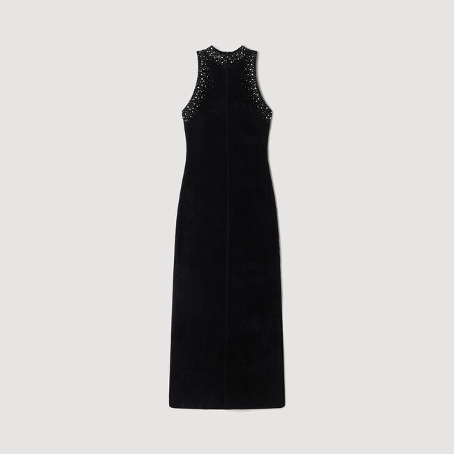 Rhinestone velvet maxi dress - Women | Sandro