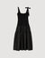 Long dual-material dress