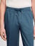 Elasticated straight-leg trousers