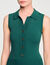 Knit dress with polo neck