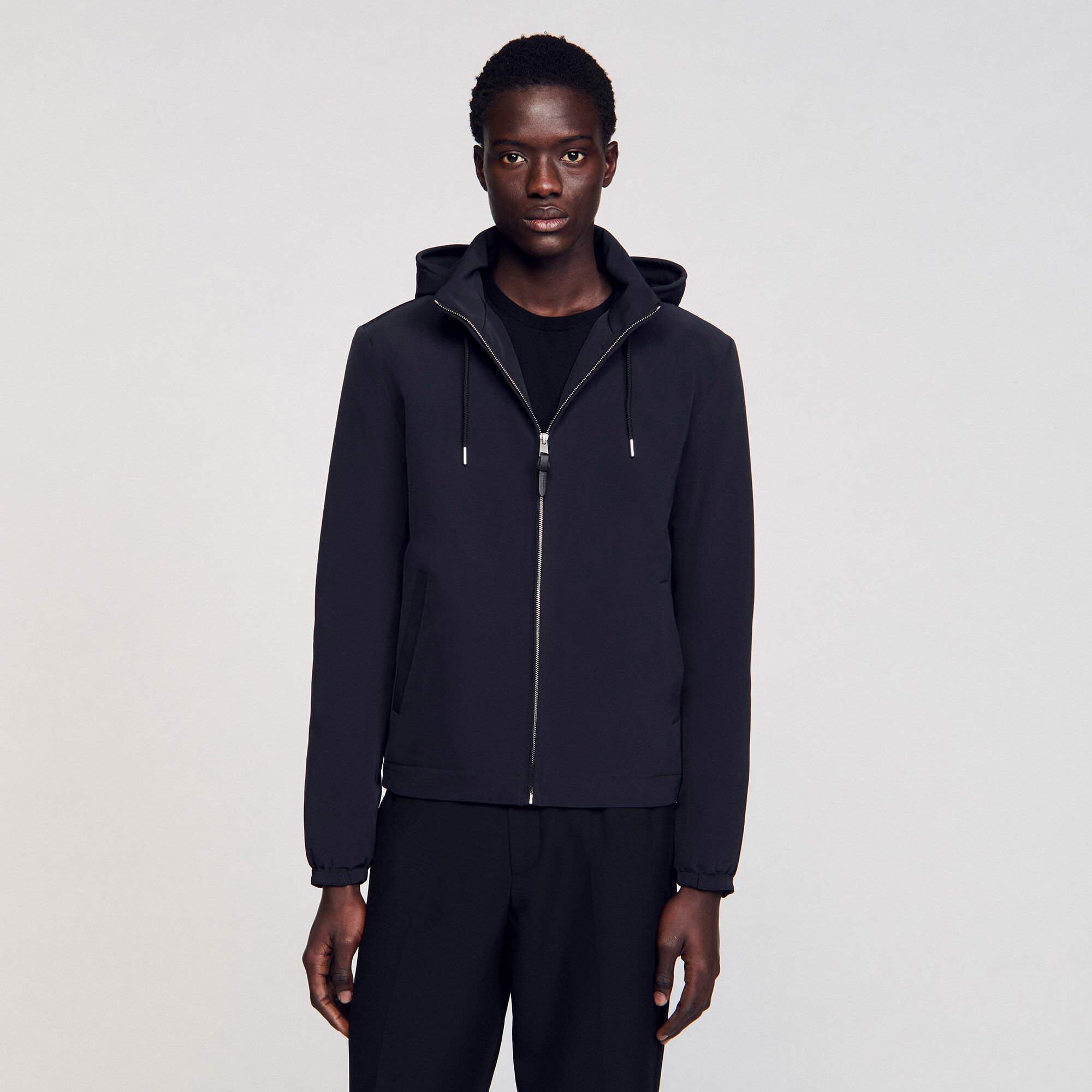 Zip-up hooded jacket