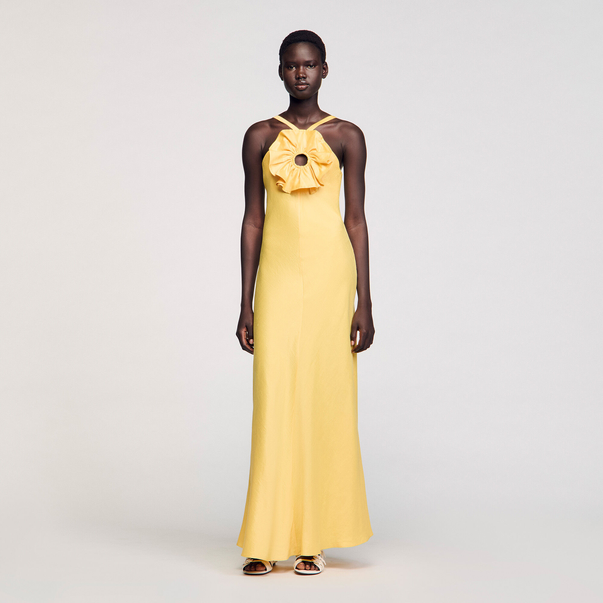 Ruffled maxi dress