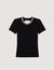 T-shirt with rhinestone trim